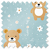 Teddy Trails, Baby Blue - Roman Blind